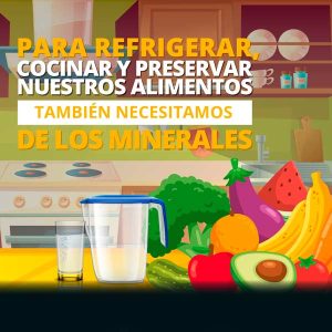 Para cocinar y conservar nuestros alimentos necesitamos de los minerales