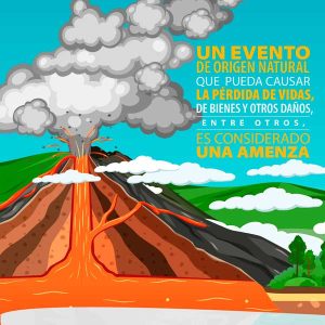 Un evento de origen natural que pueda causar distintos tipos de perdidas es considerado una amenaza