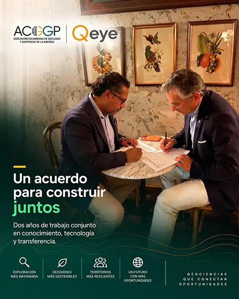 ACGGP y Qeye firman alianza corporativa por dos años para fortalecer el conocimiento y la transferencia técnica en geociencias